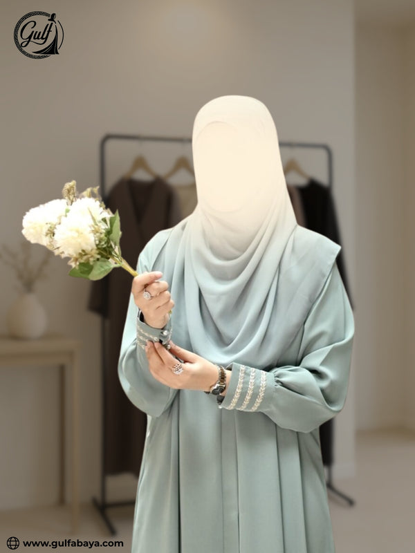 The Ivy Abaya – Handwork Cuff Elegance