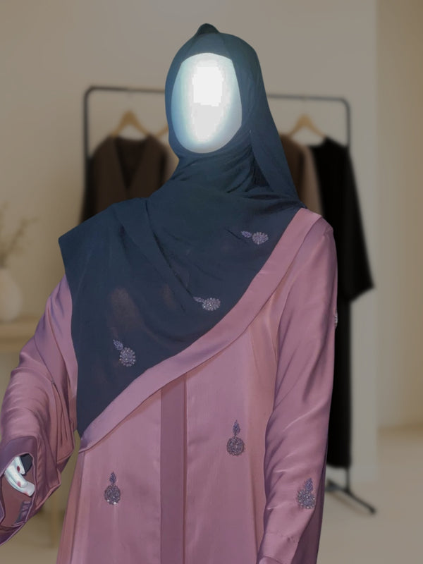 The Amira Luxe Abaya – Handwork Motif Elegance