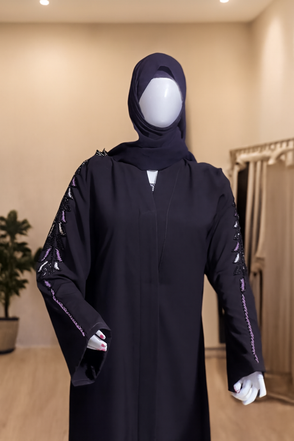 The Raniya Abaya – Handwork Sleeve Sophistication