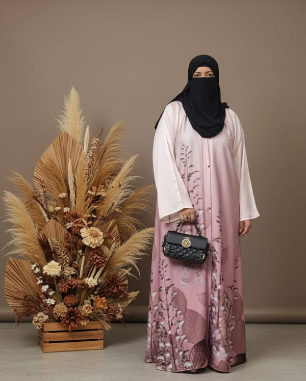 Botanic Grace Abaya – Timeless Floral Elegance