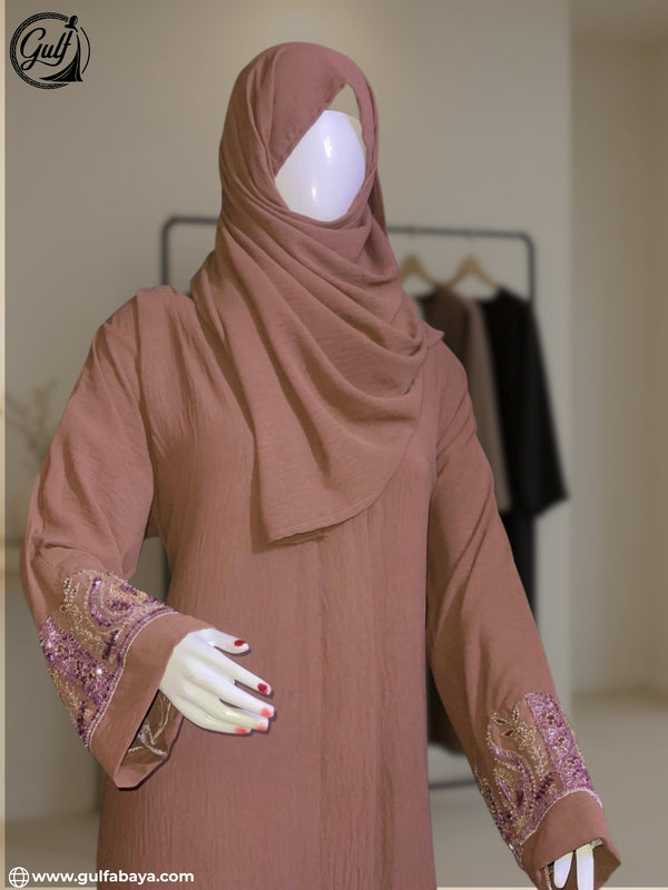 The Rania Abaya – Handwork Sleeve Elegance