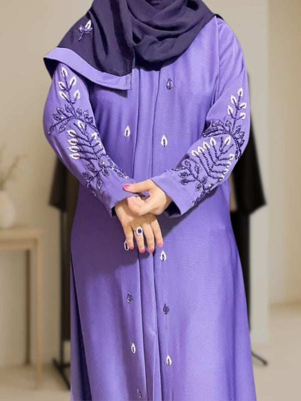 The Elina Abaya – Classic HandWork Beaded Elegance