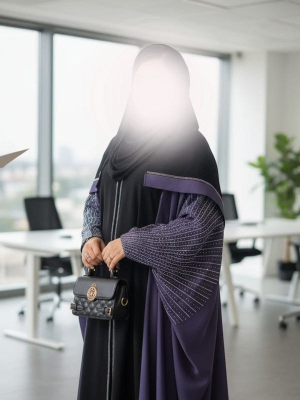 The Luxe Stone Kaftan Abaya – Formal Elegance