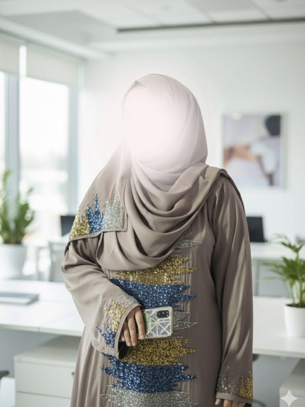 The Regal Hand Work Abaya – Arabian Nida Bridal Formal